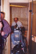Reportage des Bayrisches Fernsehen aus einer Koll Sauna auf der IHM in Mnchen